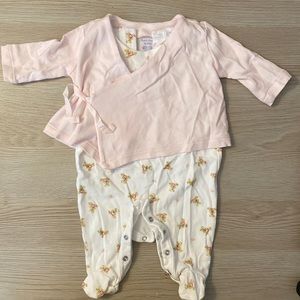 Ralph Lauren Sleeveless Footie and Sweater Set 100% Cotton 3M